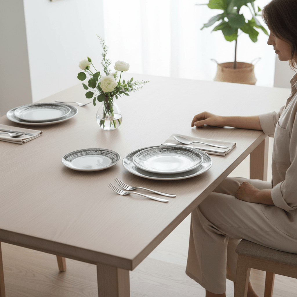 Middag Black And White Dinner Set