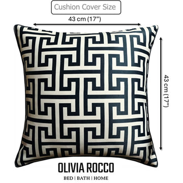Milano Black 2 Pack Scatter Cushion Covers Soft Touch Decorative Throw Pillows with Hidden Zipper for Sofa or Bed