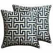 Milano Black 2 Pack Scatter Cushion Covers Soft Touch Decorative Throw Pillows with Hidden Zipper for Sofa or Bed