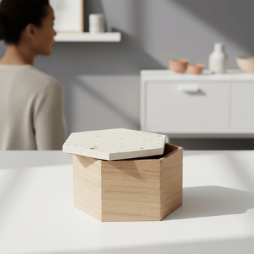 Mimo Large Terrazzo Lid Trinket Box