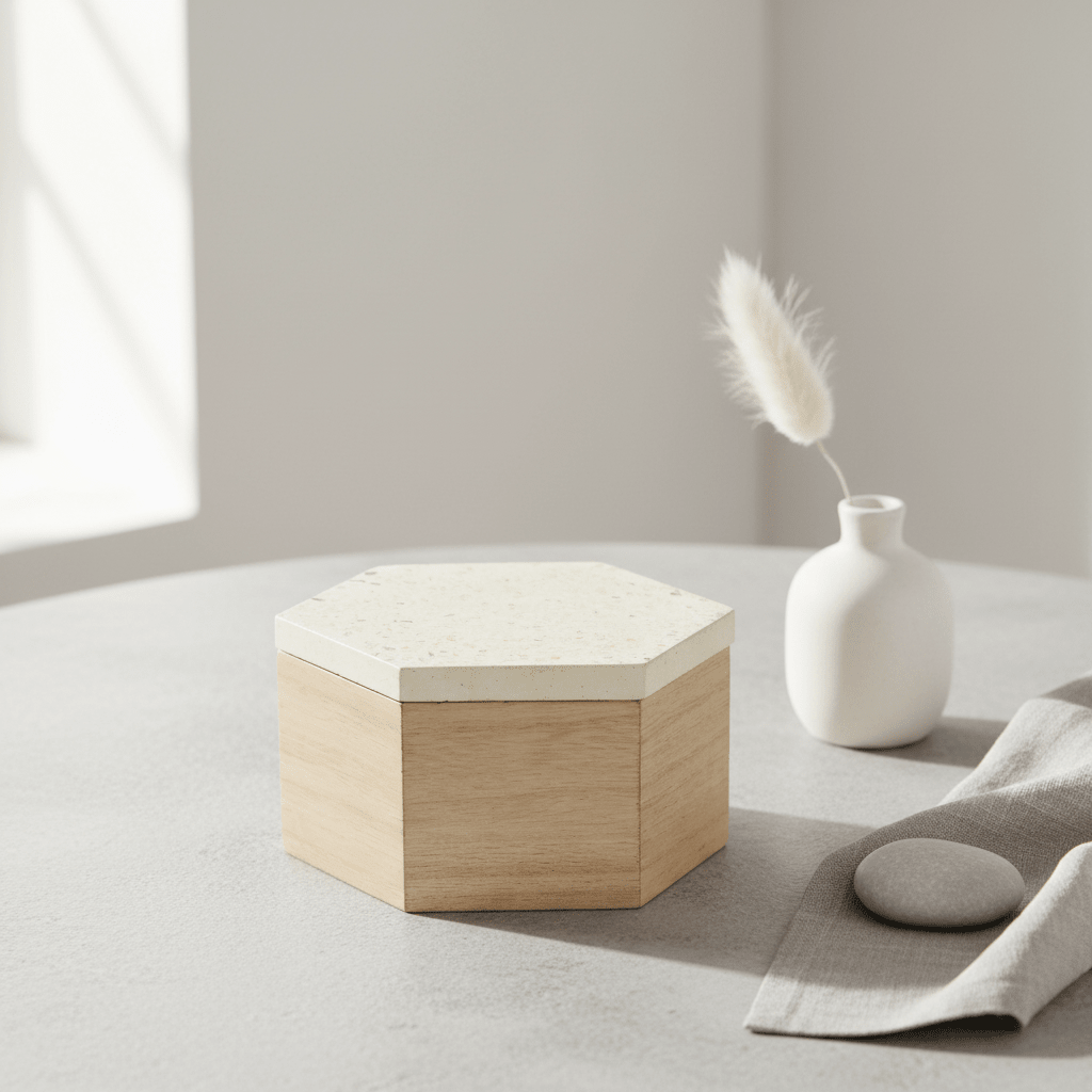 Mimo Small Terrazzo Lid Trinket Box