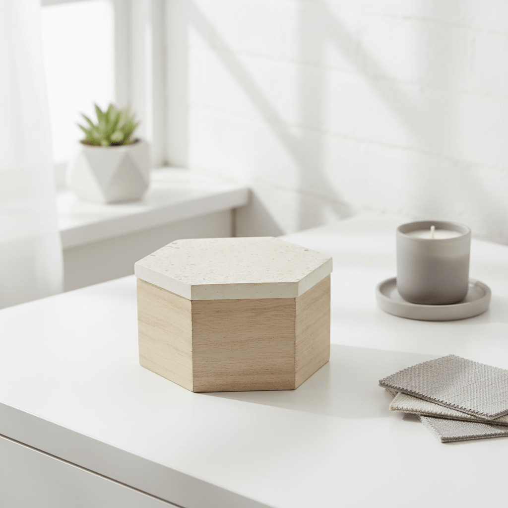 Mimo Small Terrazzo Lid Trinket Box