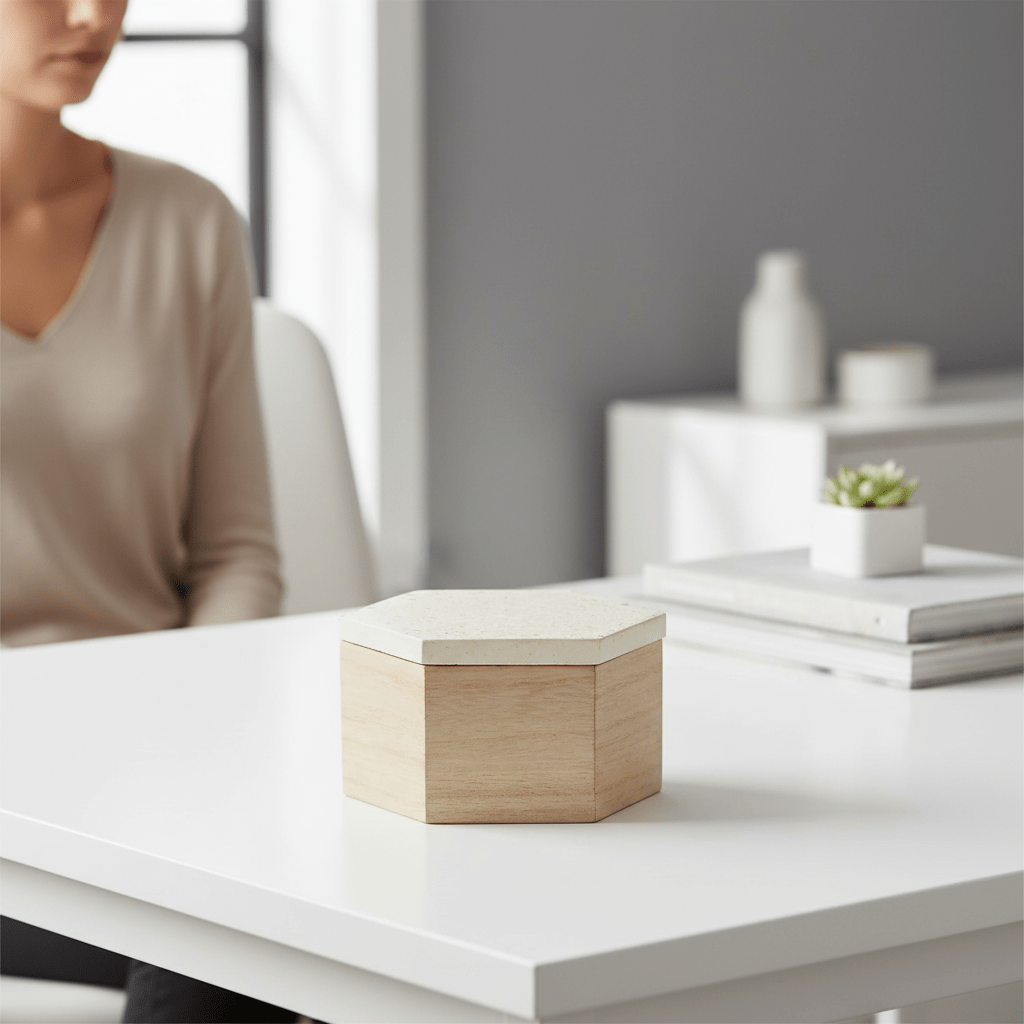 Mimo Small Terrazzo Lid Trinket Box