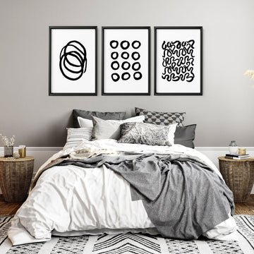 Minimalist Art Wall | Set of 3 wall art prints