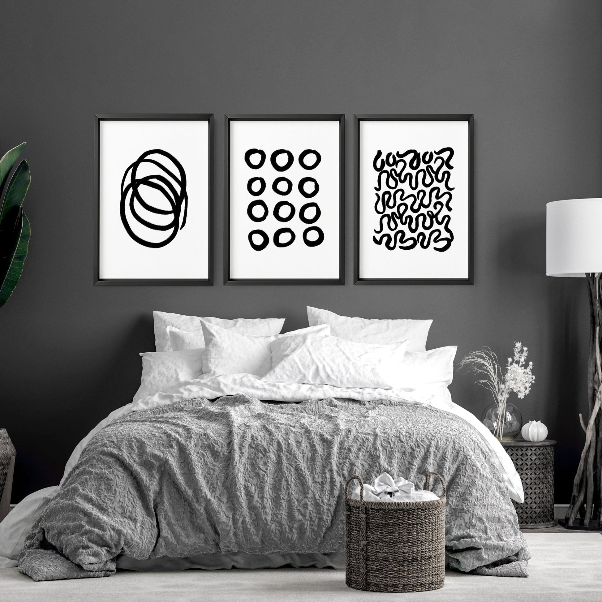 Minimalist Art Wall | Set of 3 wall art prints