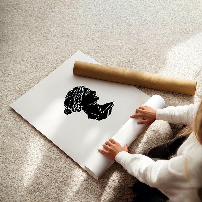 Minimalist Decor Bedroom | Set of 3 Sculpture Wall art Prints