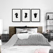 Minimalist Decor Bedroom | Set of 3 Sculpture Wall art Prints