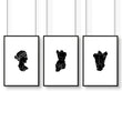 Minimalist Decor Bedroom | Set of 3 Sculpture Wall art Prints