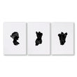 Minimalist Decor Bedroom | Set of 3 Sculpture Wall art Prints