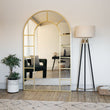 Mio - Full Length Gold Metal Arched Window Mirror - 200cm x 120cm