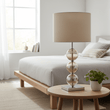 Mistro Cream Suede Effect Shade Table Lamp