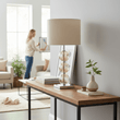 Mistro Cream Suede Effect Shade Table Lamp
