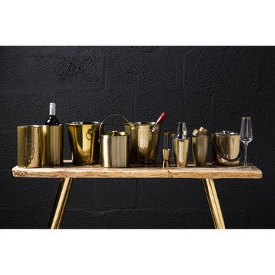 Mixology Hammered Brass Wine Cooler