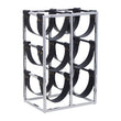 Mixology Six Bottle Sling Wine Rack In Silver Finish