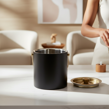 Mixology Black And Gold Finish Ice Bucket