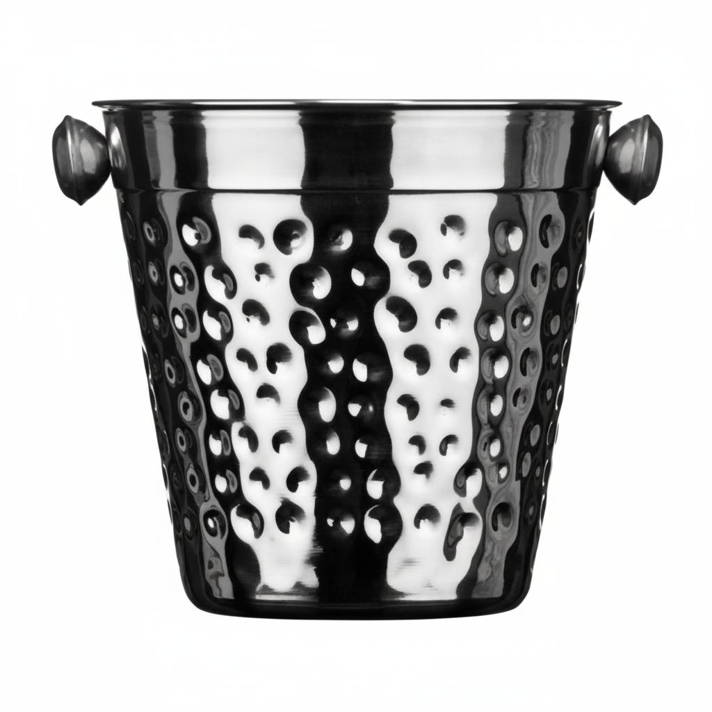 Mixology Hammered Effect Stainless Steel Ice Bucket