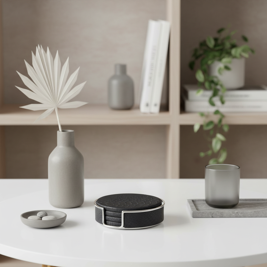 Mixology Set Of Four Black Coasters