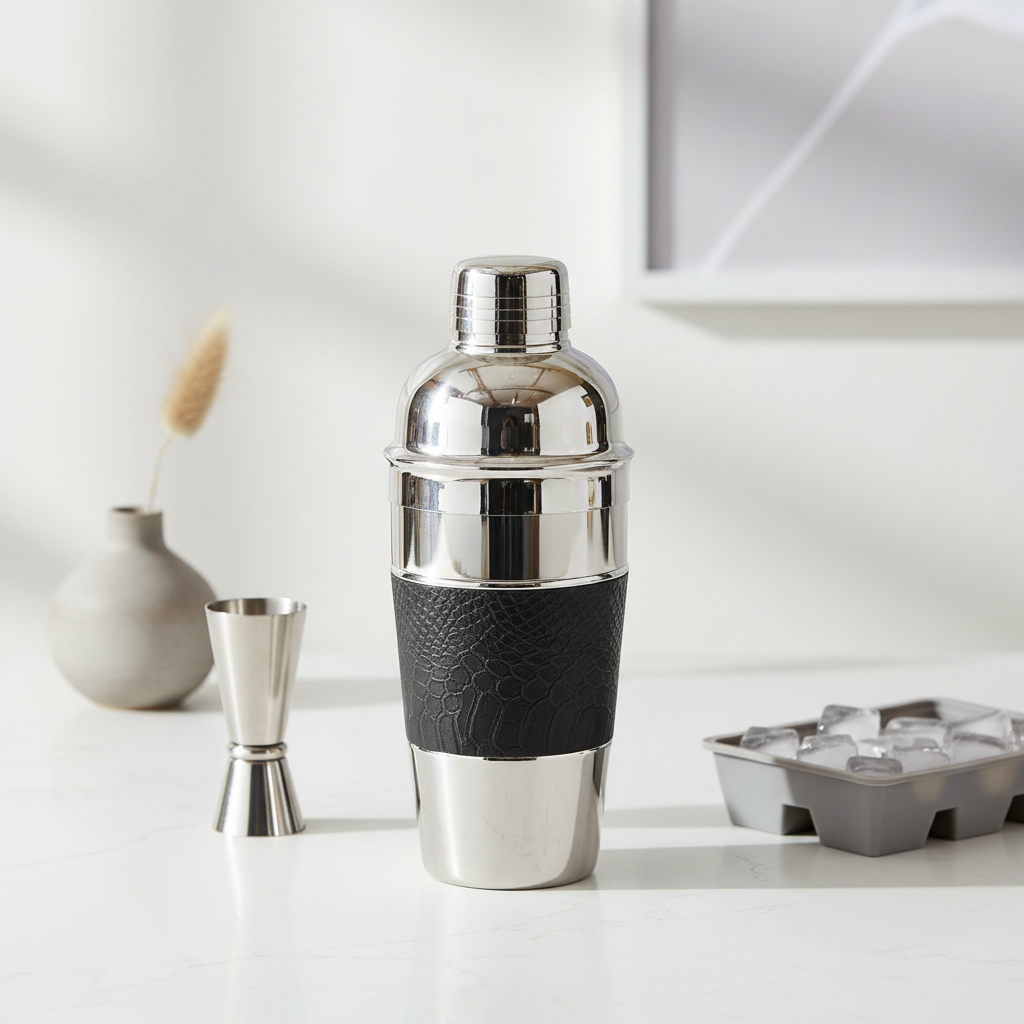 Mixology Silver Finish Cocktail Shaker