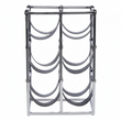 Mixology Six Bottle Sling Wine Rack In Silver Finish