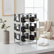 Mixology Six Bottle Sling Wine Rack In Silver Finish