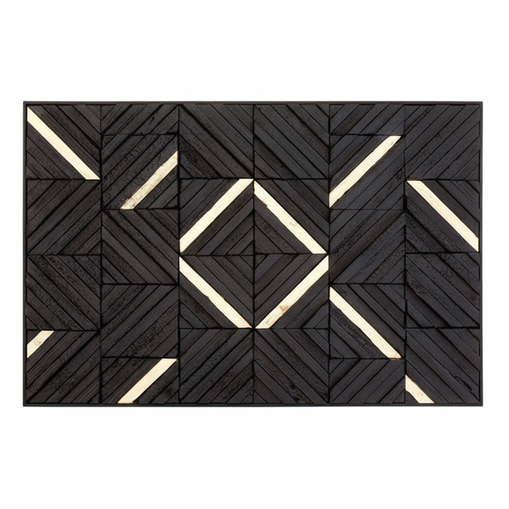 Modello Black Wood Carving Wall Art