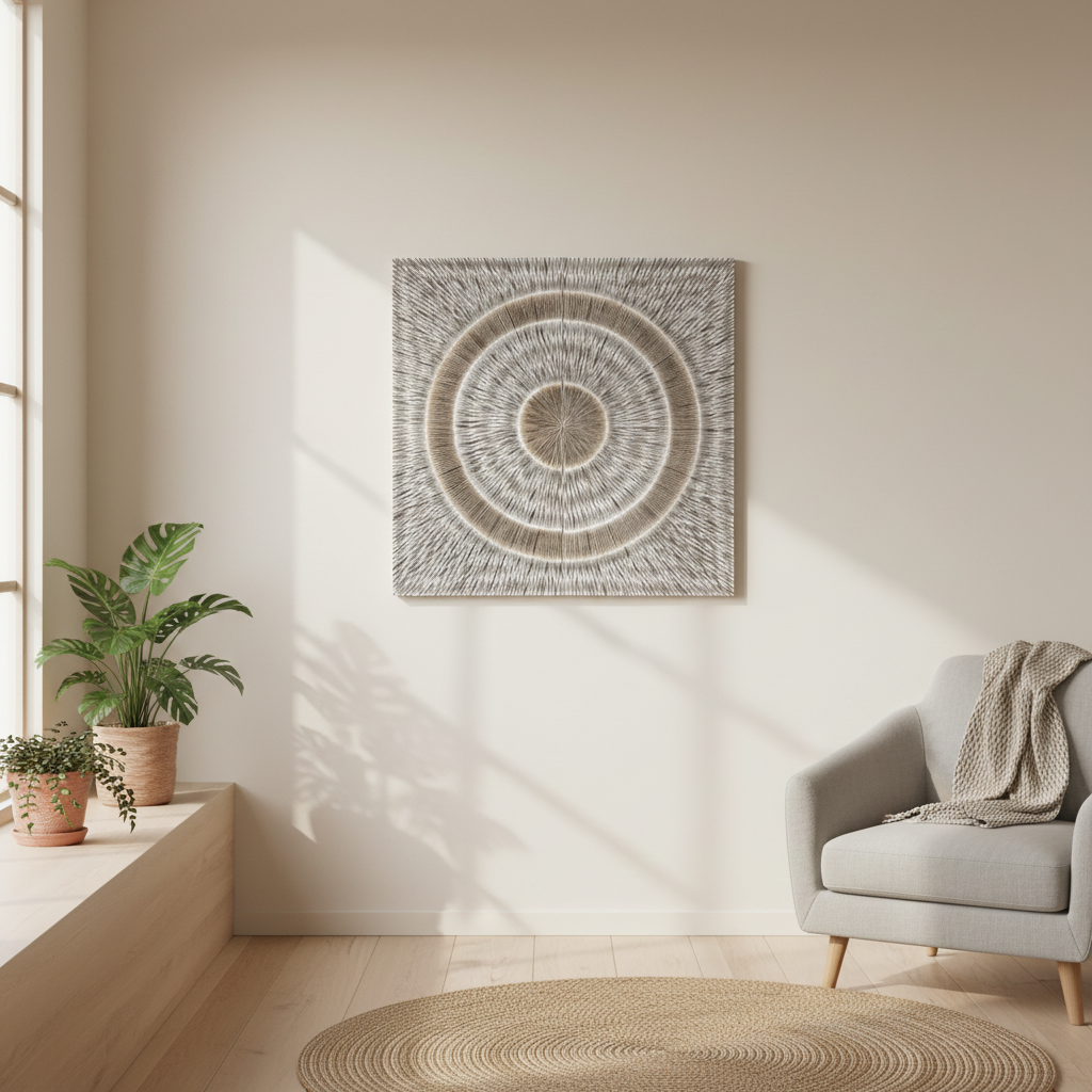 Modello Silver Wood Carving Wall Art