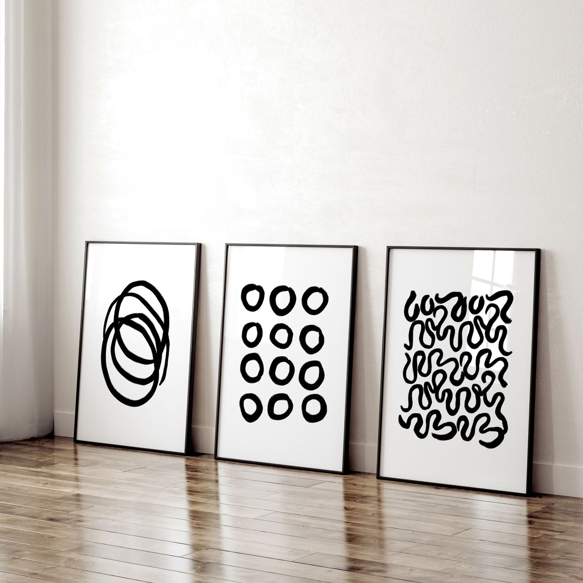 Modern Art For Living Room Wall | Set of 3 wall art prints