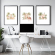 Modern Art Wall Decoration | Set of 3 Moroccan Inspired Wall art Prints