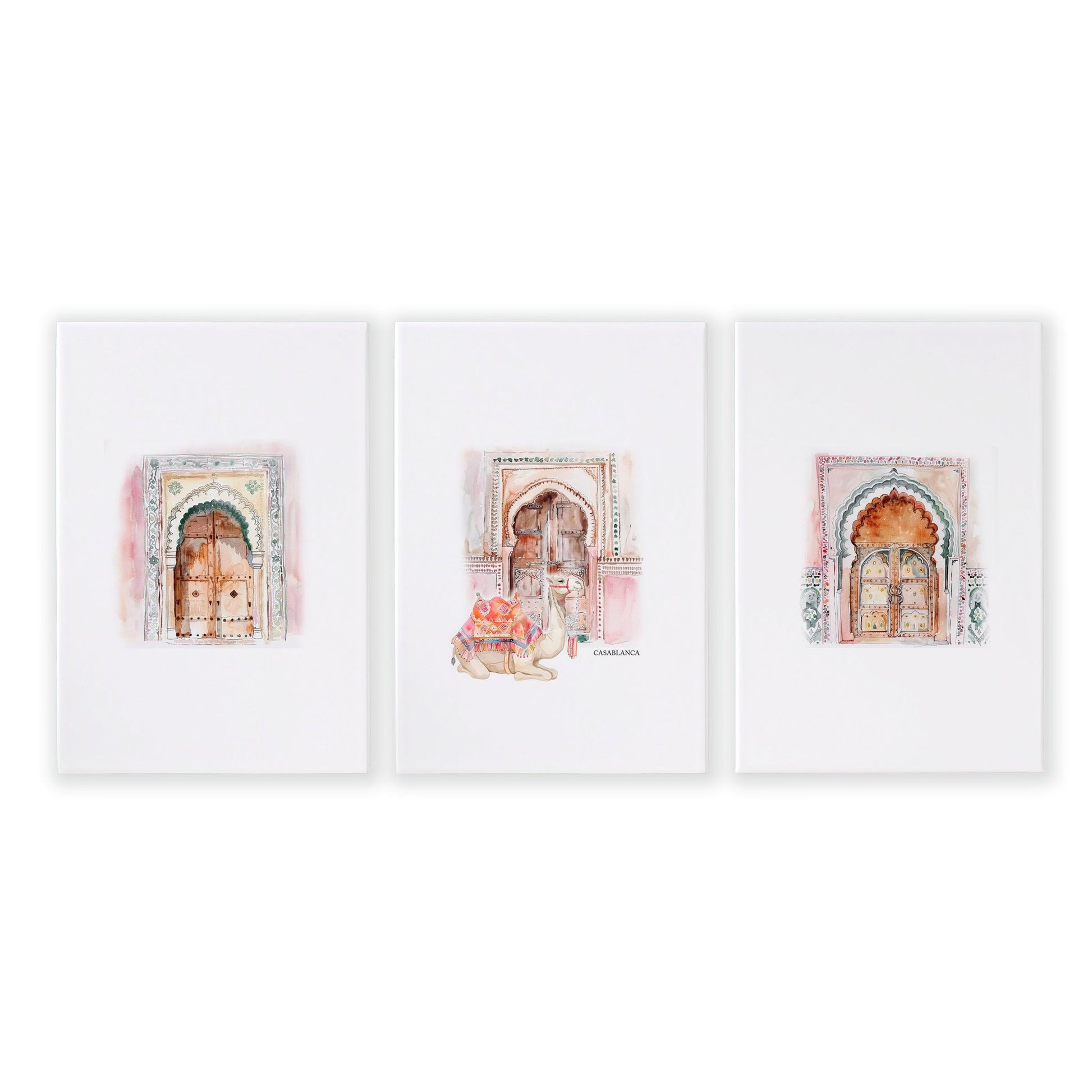 Modern Artwork For Walls | Set of 3 Moroccan Inspired Wall art Prints