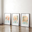 Modern Artwork Paintings | Set of 3 Beach Decor Wall art Prints