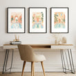 Modern Artwork Paintings | Set of 3 Beach Decor Wall art Prints