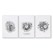 Modern Bedroom Wall Decor | Set of 3 Abstract Clocks Wall art Prints