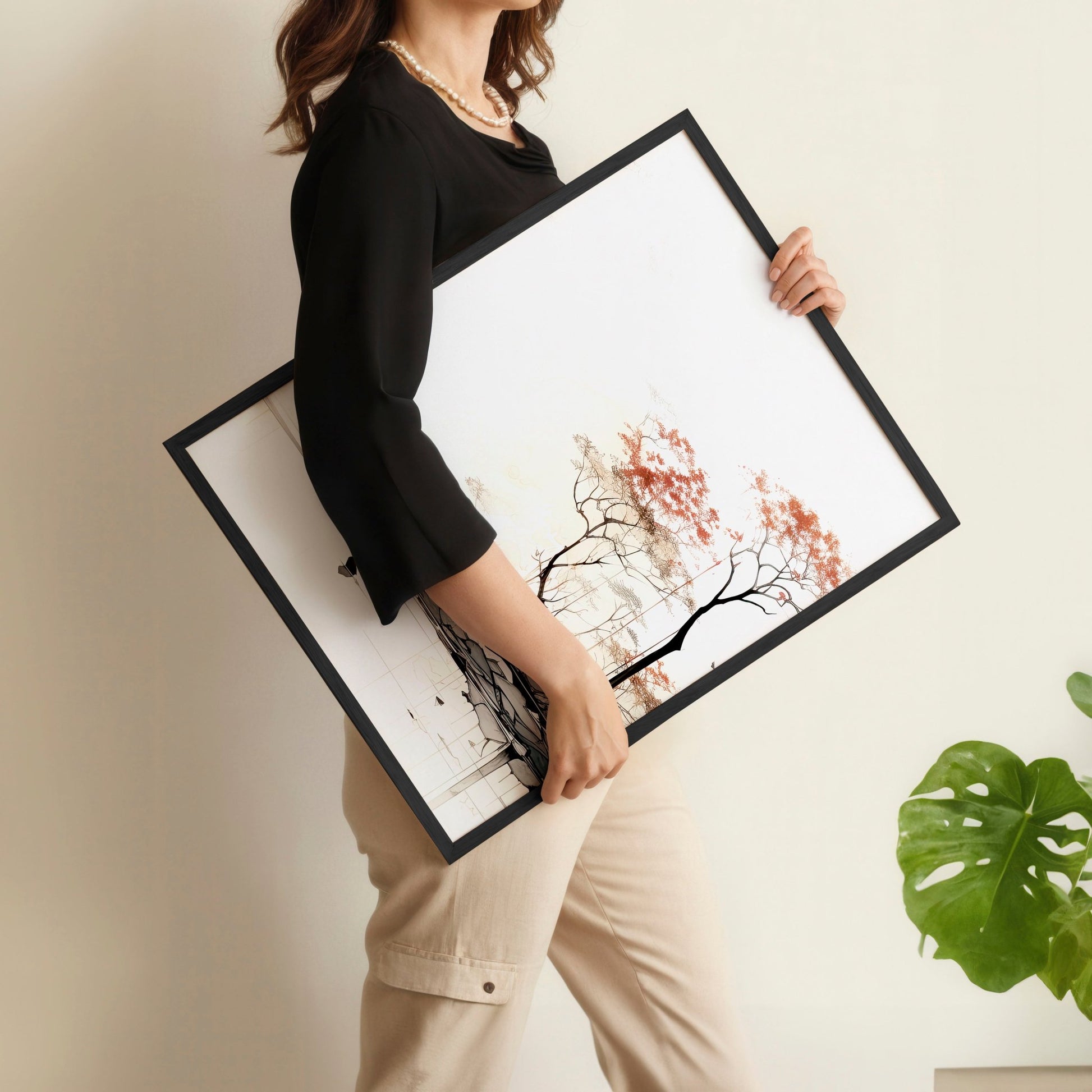 Modern Canvas Wall Art | Set of 3 Asian Inspired Wall art Prints