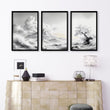 Modern Living Room Wall Decor | Set of 3 Asian Inspired Wall art Prints