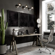 Modern Mid Century Wall Art Dark Charcoal Abstract Topographic Texture displayed on a wall in a styled room — view 6