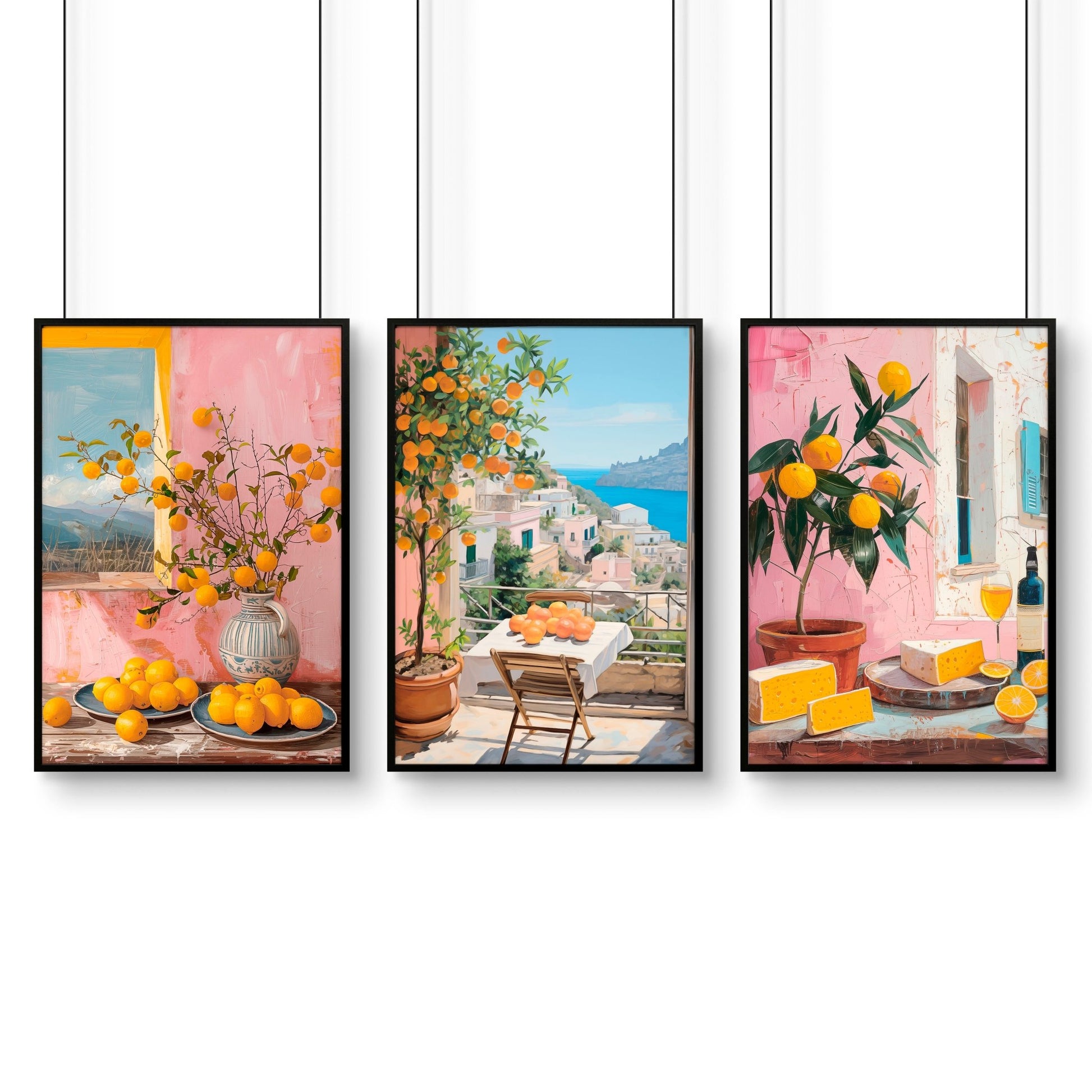 Modern office wall decor | Set of 3 Italian Lifestyle Wall art Prints