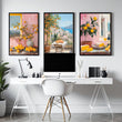 Modern office wall decor | Set of 3 Italian Lifestyle Wall art Prints