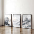 Modern Pictures For Living Room | Set of 3 Asian Inspired Wall art Prints