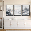 Modern Pictures For Living Room | Set of 3 Asian Inspired Wall art Prints