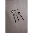 Modern Retro 16 Piece Matte Black Cutlery Set