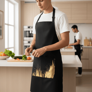 Modern Retro Black Apron