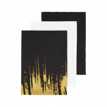 Modern Retro Set Of 3 Flash Dash Tea Towels