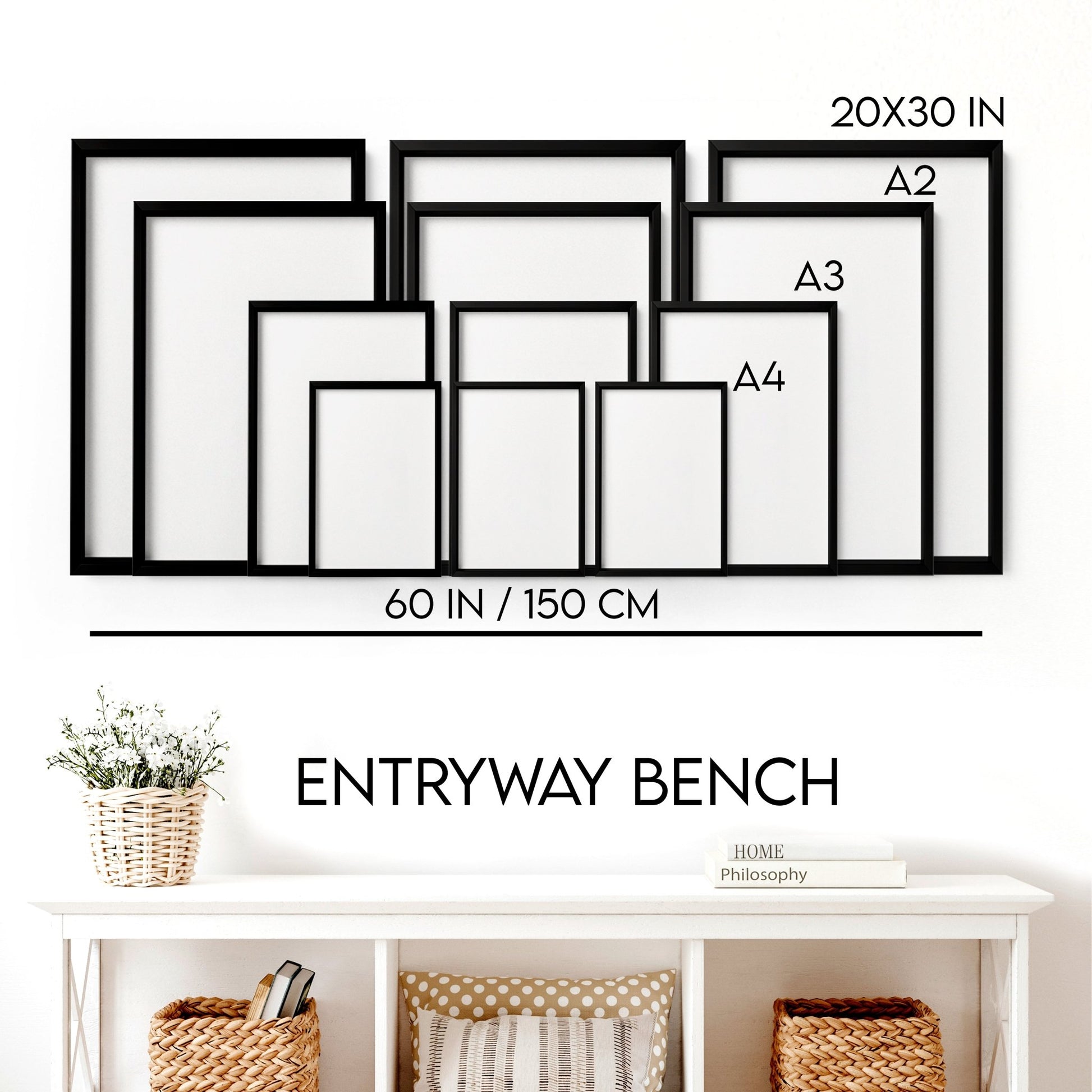 Modern Wall Art For Living Room | Set of 3 Asian Inspired Wall art Prints