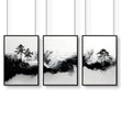 Modern Wall Art For Living Room | Set of 3 Asian Inspired Wall art Prints