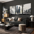 Modern Wall Art For Living Room Uk | Set of 3 Urban Skyscrapers Wall art Prints