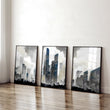 Modern Wall Art For Living Room Uk | Set of 3 Urban Skyscrapers Wall art Prints