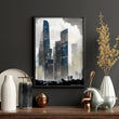 Modern Wall Art For Living Room Uk | Set of 3 Urban Skyscrapers Wall art Prints