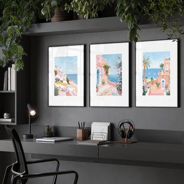 Modern Wall Decor Art | Set of 3 Beach Decor Wall art Prints