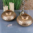 Mohra Set of 2 Moroccan Gold Candle Lantern