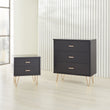 Monroe Solid Wood Black Chest of 3 Drawers
